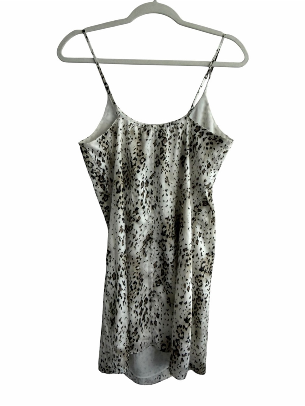 ALICE + OLIVIA Slip Dress Safari Print Silk Cream Tan Mini Women’s Size small - Picture 5 of 10